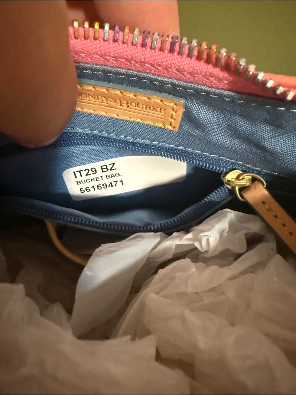 Dooney & Bourke Vintage Y2K It Collection Pink Monogram Bucket Bag Shoulder NWT - Picture 7 of 10
